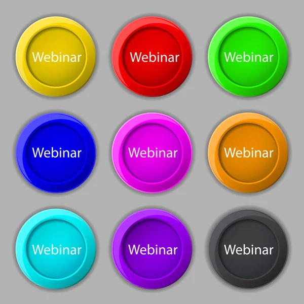 Webinar web kamera aláírás ikonra. — Stock Vector