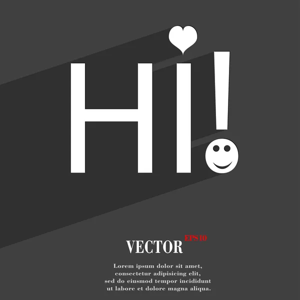 Hallo pictogram symbool. — Stockvector