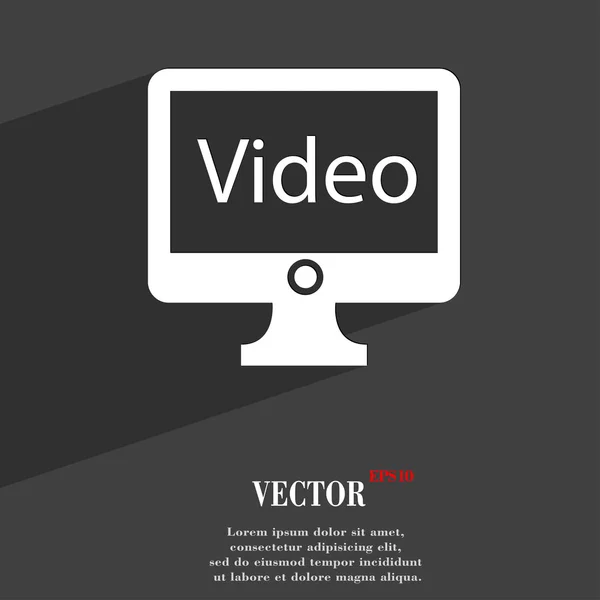 Symbole icône vidéo . — Image vectorielle