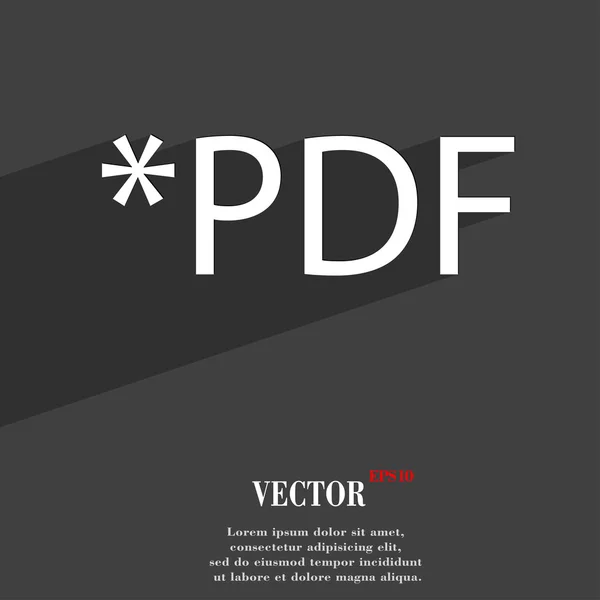 Plik PDF rozszerzenie ikony symbol. — Wektor stockowy