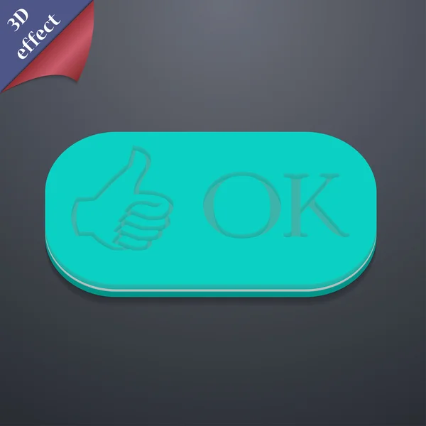 OK icono símbolo . — Vector de stock