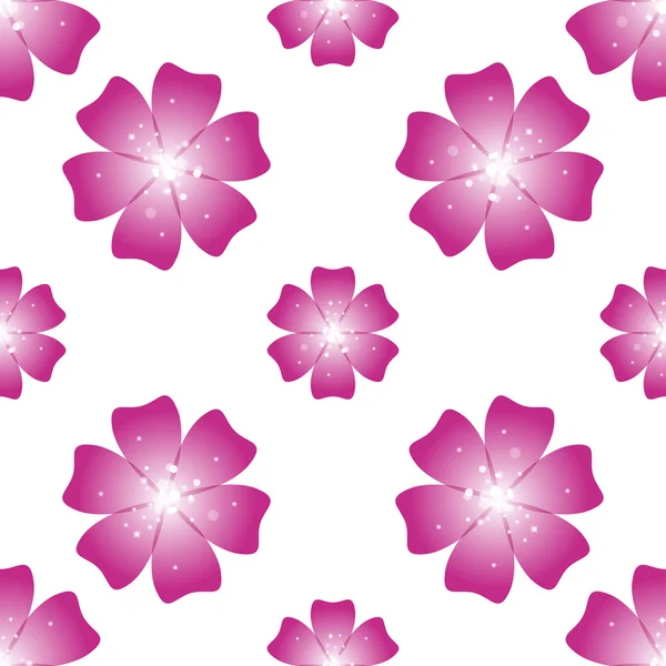 Vacker rosa blomma. Sömlös blommönster. Vektor — Stock vektor