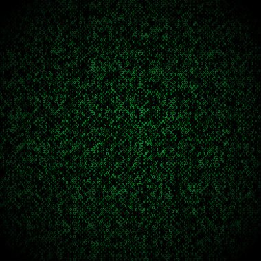 Arka plan yeşil semboller ile