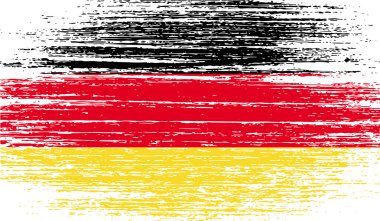 Flag of Germany with old texture. Vector clipart