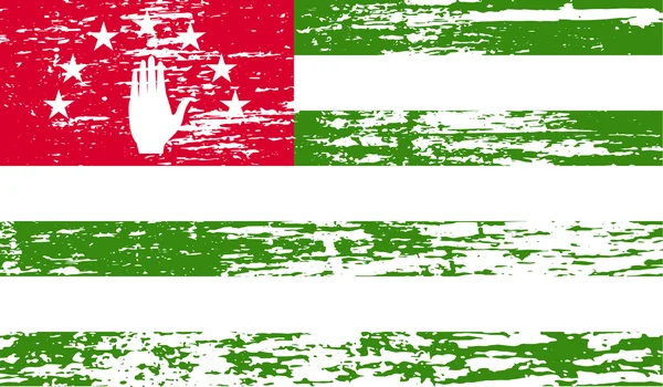 Σημαία της Αμπχαζίας με την παλιά υφή. Διάνυσμα — Διανυσματικό Αρχείο