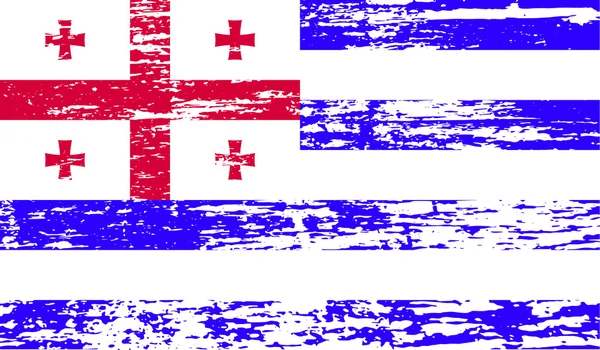 Bandera de Ajaria con textura antigua. Vector — Archivo Imágenes Vectoriales