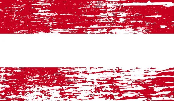 Flagge Österreichs mit alter Textur. Vektor — Stockvektor