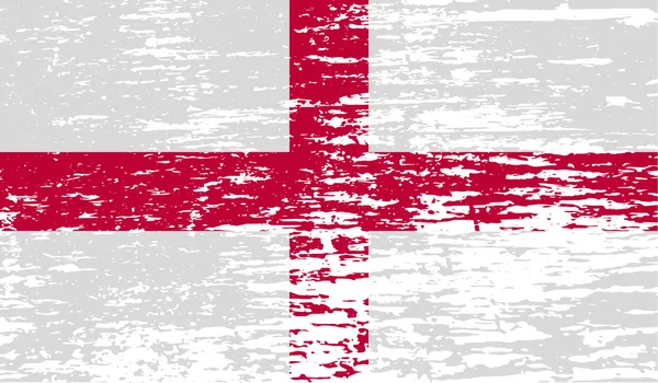 Bandera de Inglaterra con textura antigua. Vector — Vector de stock