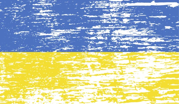 Flagge der Ukraine mit alter Textur. Vektor — Stockvektor