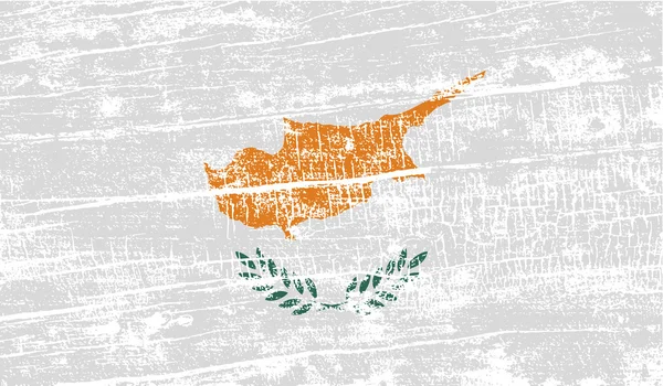 Flag of Cyprus with old texture. Vector — Stock Vector