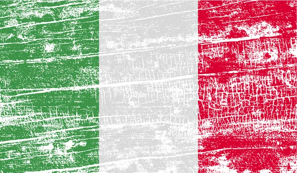 Flag of Italy with old texture. Vector — Stock Vector