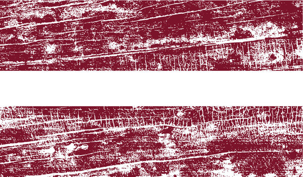 Flag of Latvia with old texture. Vector