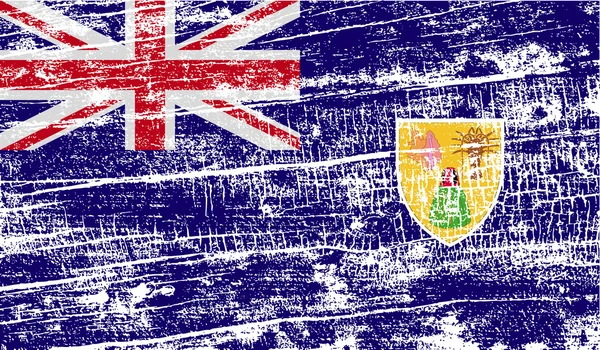 Bandiera di Turchi e Caicos con vecchia texture. Vettore — Vettoriale Stock