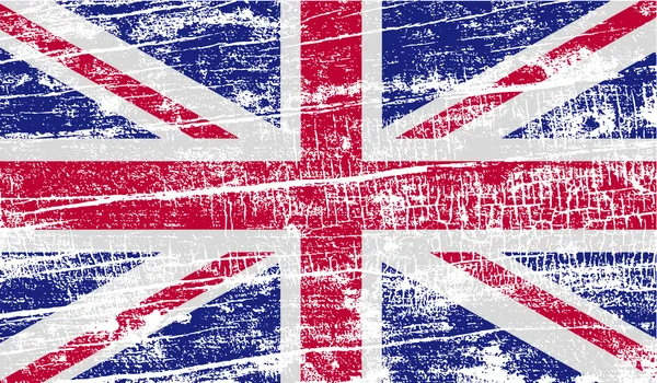 Flag of United Kingdom with old texture. Vector — Stock Vector