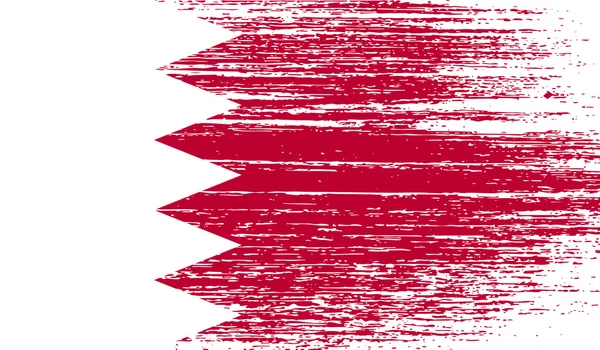 Bandeira do Bahrein com textura antiga. Vetor —  Vetores de Stock