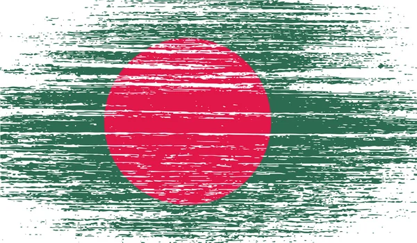 Flagge von bangladesh mit alter Textur. Vektor — Stockvektor