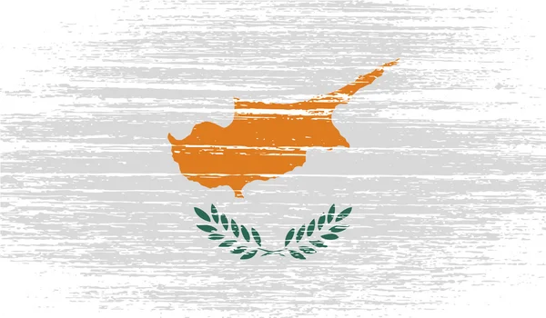 Bandera de Chipre con textura antigua. Vector — Vector de stock
