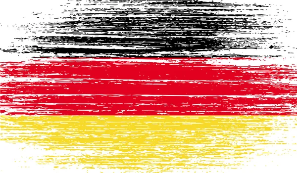 Bandera de Alemania con textura antigua. Vector — Archivo Imágenes Vectoriales