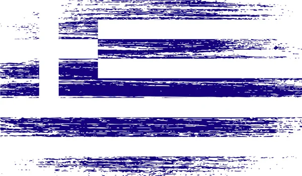 Bandera de Grecia con textura antigua. Vector — Vector de stock