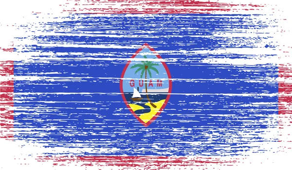 Flag of Guam with old texture. Vector — Stock Vector