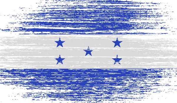 Drapeau du Honduras avec une texture ancienne. Vecteur — Image vectorielle