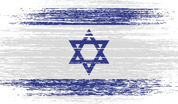 Drapeau d'Israël avec une texture ancienne. Vecteur — Image vectorielle