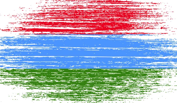 Karelya bayrağı eski doku ile. Vektör