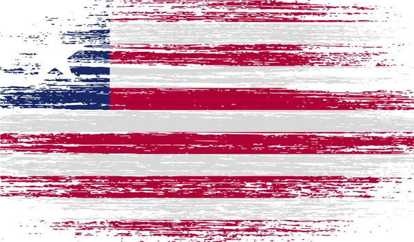 Vlag van Liberia met oude textuur. Vector — Stockvector