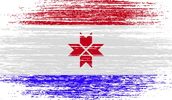 Bandeira de Mordovia com textura antiga. Vetor —  Vetores de Stock