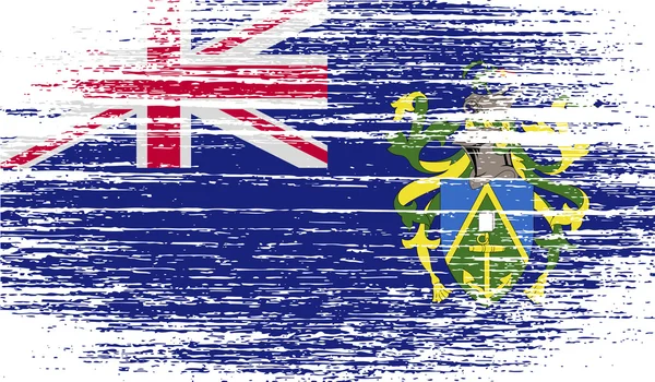 Bandeira das Ilhas Pitcairn com textura antiga. Vetor — Vetor de Stock