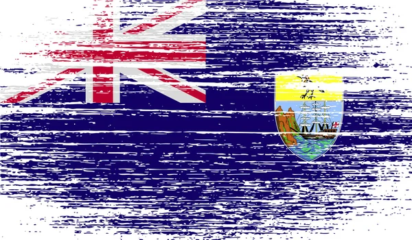Flagga Saint Helena med gamla konsistens. Vektor — Stock vektor