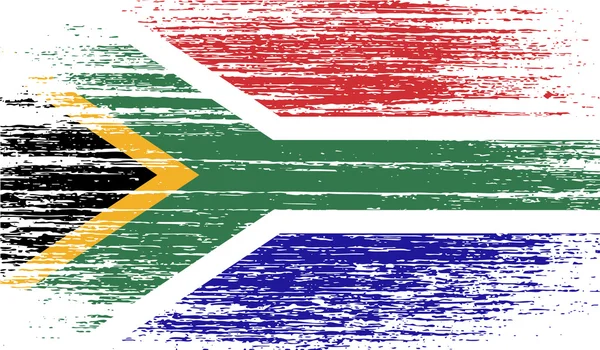 古いテクスチャと南アフリカ共和国の旗。ベクトル — ストックベクタ