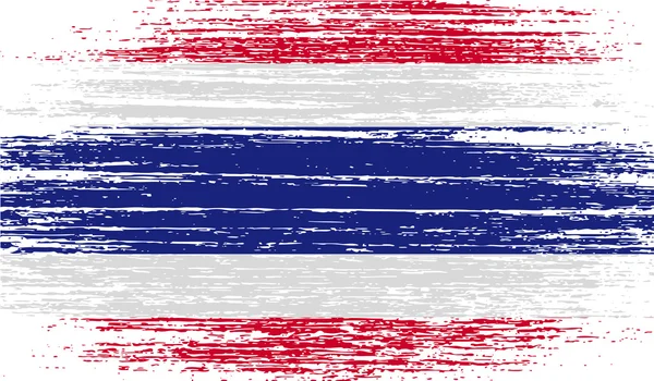 Bandera de Tailandia con textura antigua. Vector — Archivo Imágenes Vectoriales