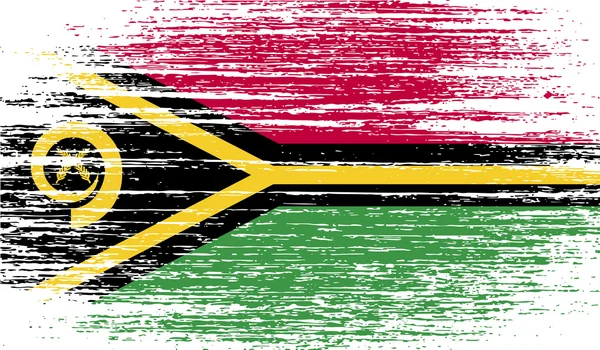 Флаг Вануату со старой текстурой. Вектор — стоковый вектор