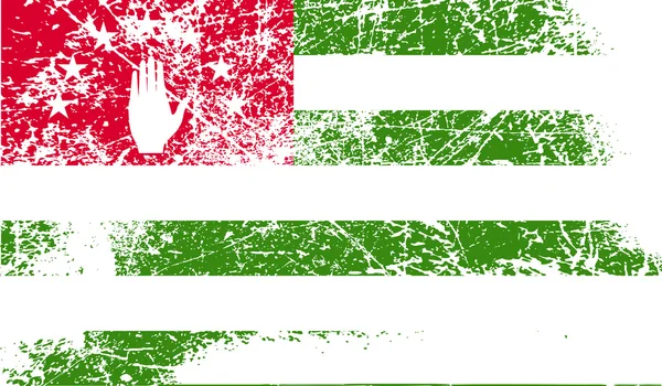 Bandera de Abjasia con textura antigua. Vector — Vector de stock