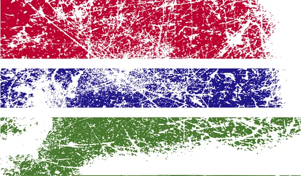 国旗的冈比亚与旧纹理。矢量 — 图库矢量图片
