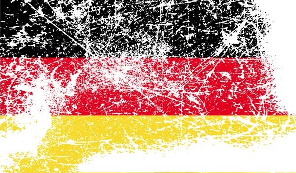Bandera de Alemania con textura antigua. Vector — Vector de stock