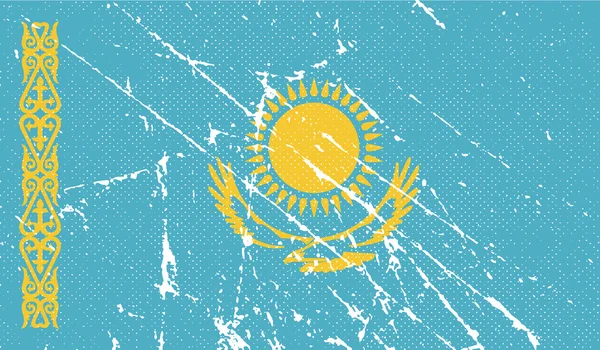 Drapeau du Kazakhstan — Image vectorielle