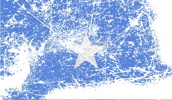 Flagga Somalia med gamla konsistens. Vektor — Stock vektor