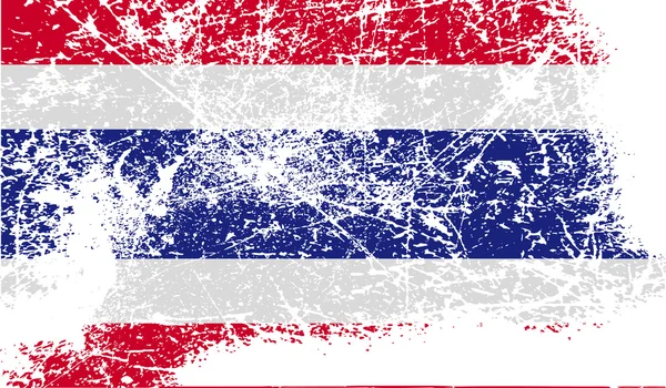 Drapeau de Thaïlande avec une texture ancienne. Vecteur — Image vectorielle