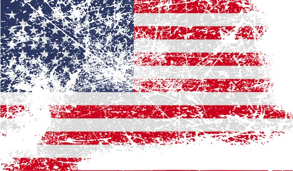 ABD bayrağı eski doku ile. Vektör
