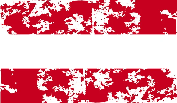 Vlag van Oostenrijk met oude textuur. Vector — Stockvector