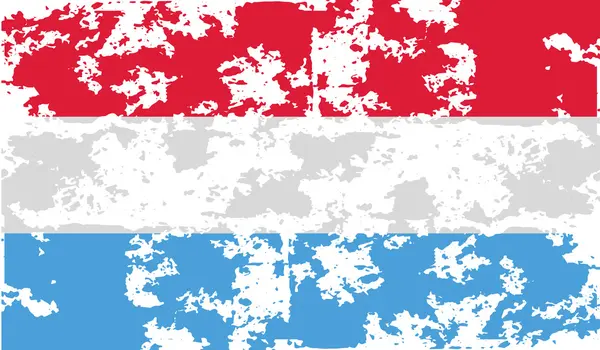 Luxemburg zászlaja régi textúra. Vektor — Stock Vector