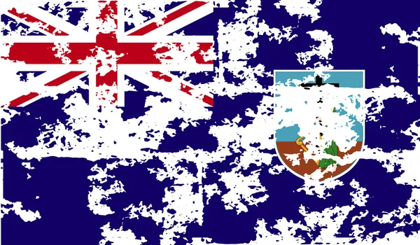 Σημαία του Μοντσερράτ με την παλιά υφή. Διάνυσμα — Διανυσματικό Αρχείο