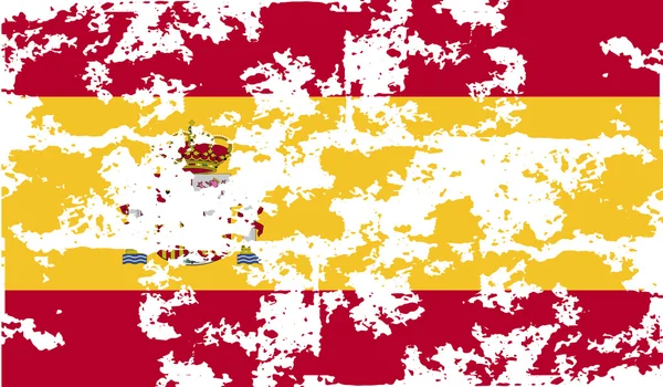 Flag of Spain with old texture. Vector — Stock Vector