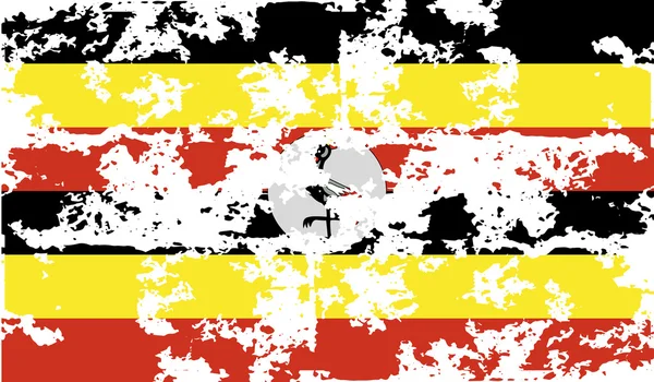 जुन्या पोत असलेल्या युगांडाचा ध्वज. व्हेक्टर — स्टॉक व्हेक्टर