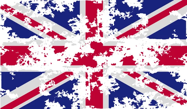 Flag of United Kingdom with old texture. Vector — Stock Vector