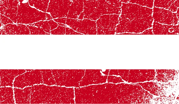 Avusturya bayrağı eski doku ile. Vektör — Stok Vektör