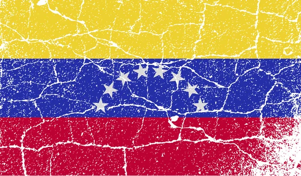 Flagge von Venezuela mit alter Textur. Vektor — Stockvektor