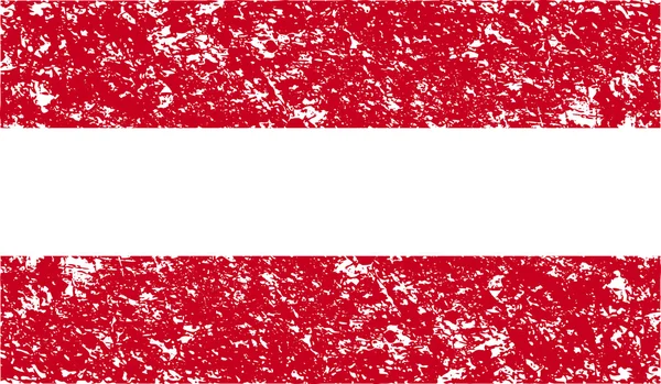 Флаг Австрии со старой текстурой. Вектор — стоковый вектор